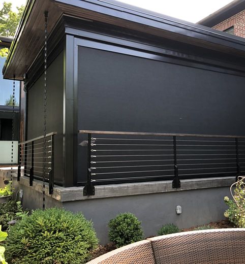 Powered electric screens for outdoor shade - Louisville, KY
